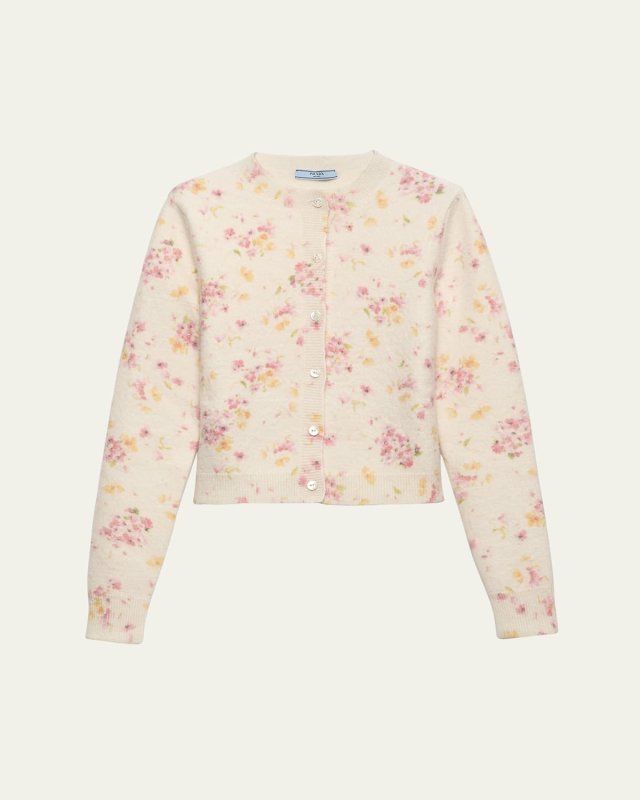 Floral Crewneck Cardigan